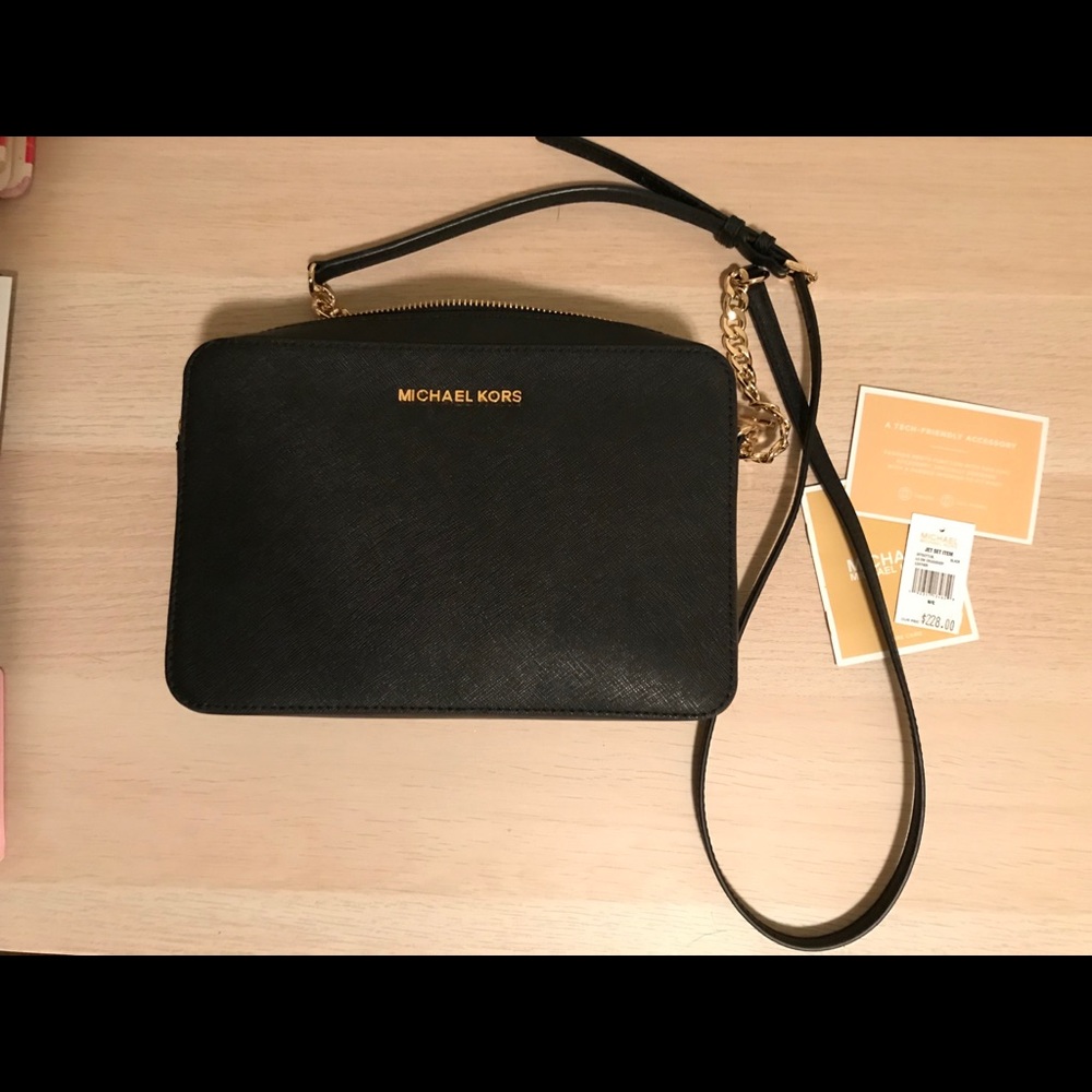 NWT Michael Kors Lg Jet Set Crossbody
